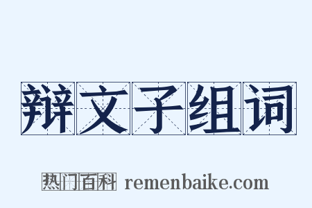 辩文子组词是什么意思的图片